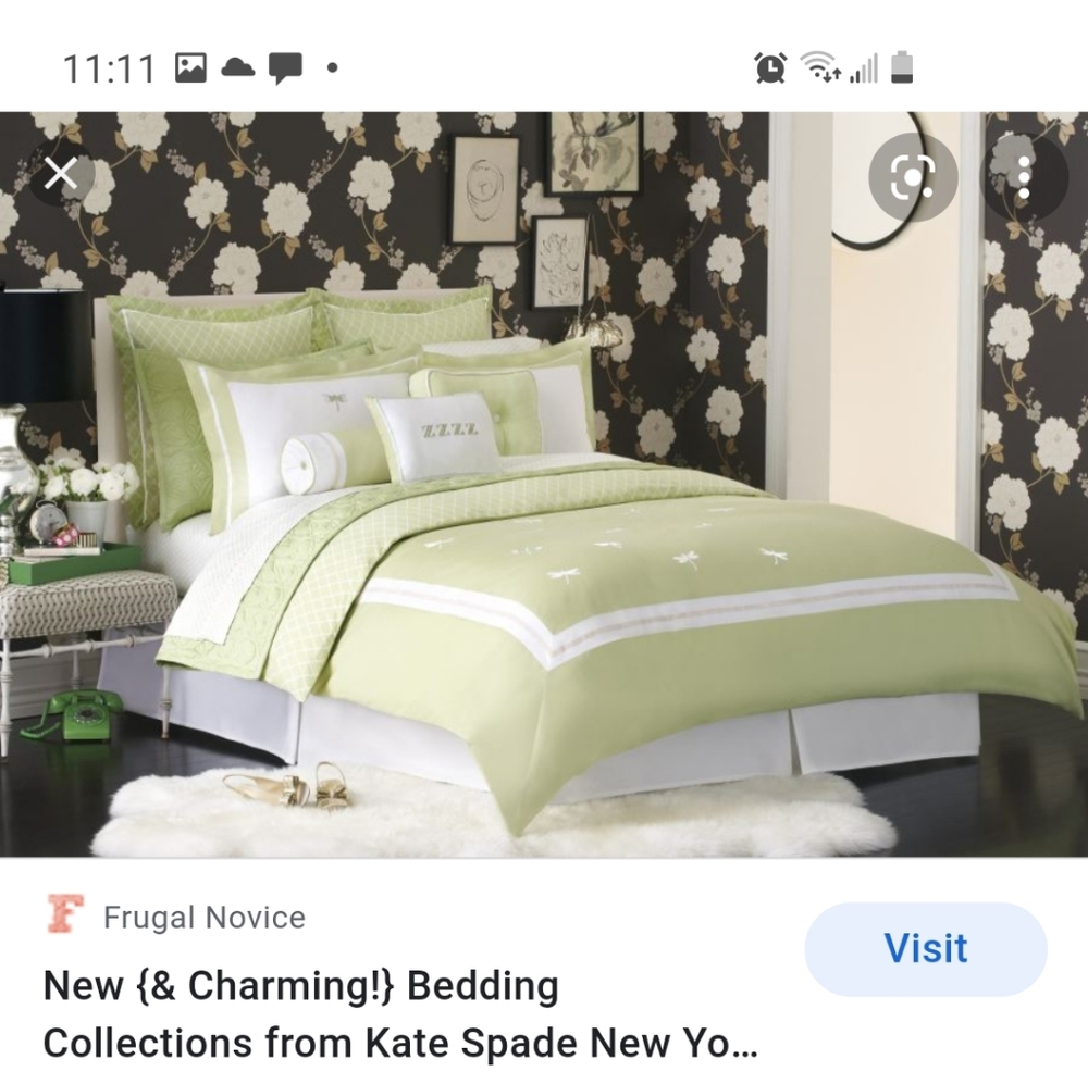 NWT Kate Spade "Dragonfly Drive" Duvet Cover Queen